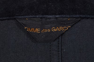 Lot 85 - A Comme des Garçons outsized black velvet blazer, probably ‘Gloves, Skirts, Quilted Big Coats’ collection, Autumn-Winter 1983-84