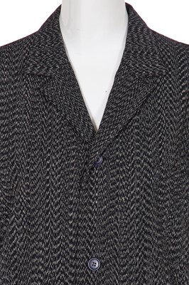 Lot 93 - A Comme des Garçons outsized black and grey wool jacket, probably ‘Twist, Silk + Jersey, Knits (Patchworks)’ collection, Autumn-Winter 1984-85