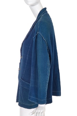 Lot 92 - A Comme des Garçons outsized blue knitted cotton jacket, circa 1984