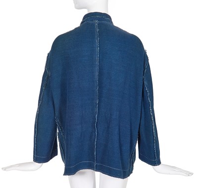 Lot 92 - A Comme des Garçons outsized blue knitted cotton jacket, circa 1984
