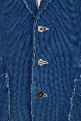 Lot 92 - A Comme des Garçons outsized blue knitted cotton jacket, circa 1984