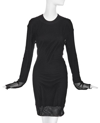 Lot 135A - A Comme des Garçons black mesh and wool jersey dress, ‘Chic Punk’ collection, Autumn-Winter 1991-92