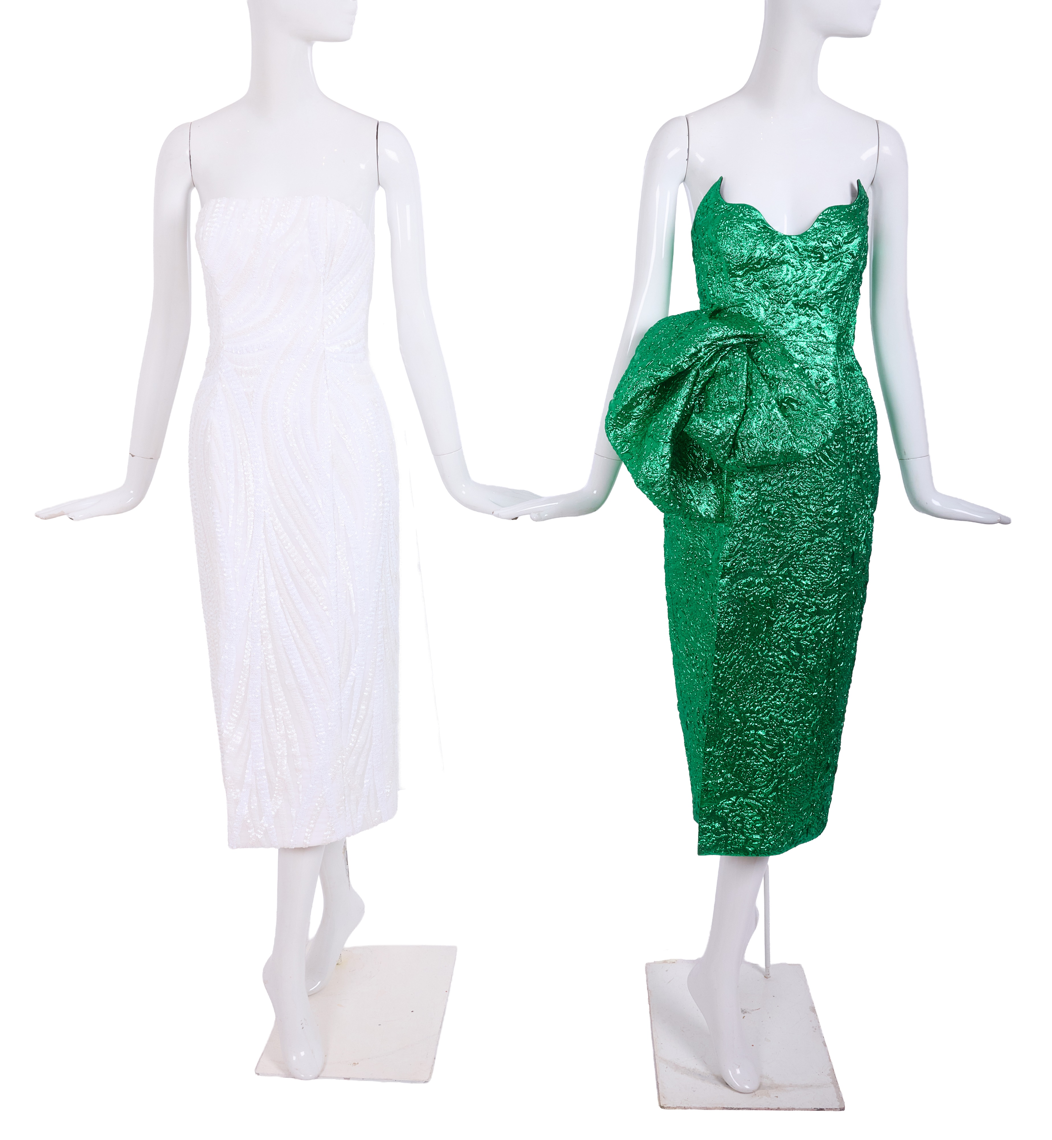 Lot 96 - Two Michael Halpern cocktail dresses,