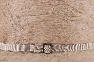 Lot 138 - A fine beige beaver plush stove pipe hat,...