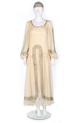 Lot 180 - A Jeanne Lanvin couture ivory chiffon bridal...