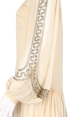 Lot 180 - A Jeanne Lanvin couture ivory chiffon bridal...