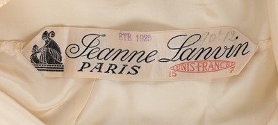 Lot 180 - A Jeanne Lanvin couture ivory chiffon bridal...