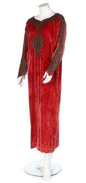 Lot 167 - A Vitaldi Babani rose-pink velvet tunic, early...