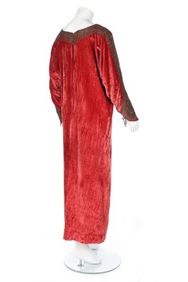 Lot 167 - A Vitaldi Babani rose-pink velvet tunic, early...