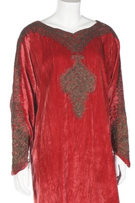 Lot 167 - A Vitaldi Babani rose-pink velvet tunic, early...