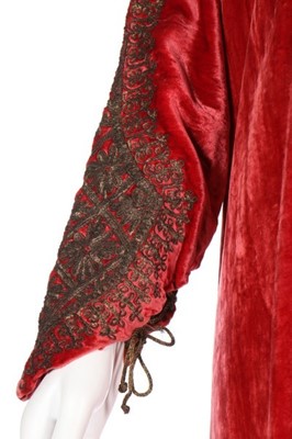 Lot 167 - A Vitaldi Babani rose-pink velvet tunic, early...