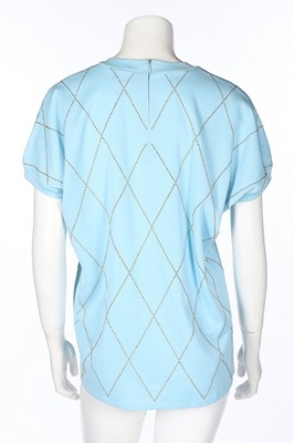 Lot 3 - A Gianni Versace pale-blue faux crocodile...