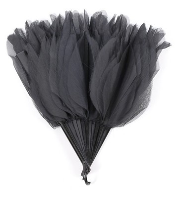 Lot 178 - A rare Duvelleroy for Chanel black organza fan,...