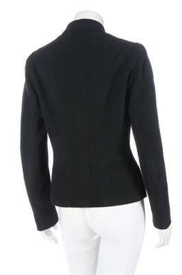 Lot 183 - A Schiaparelli couture black wool...