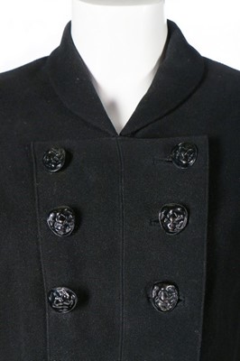 Lot 183 - A Schiaparelli couture black wool...