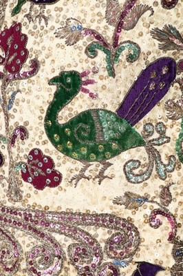 Lot 190 - A Paquin couture richly embroidered evening...