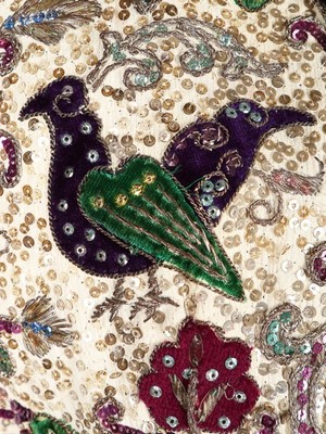 Lot 190 - A Paquin couture richly embroidered evening...