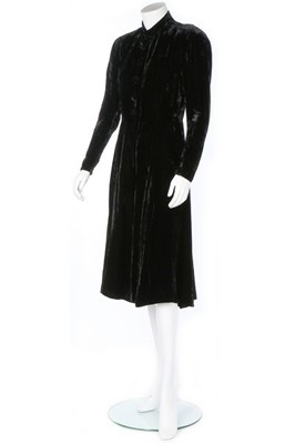 Lot 186 - A Jeanne Lanvin couture WWII period black...