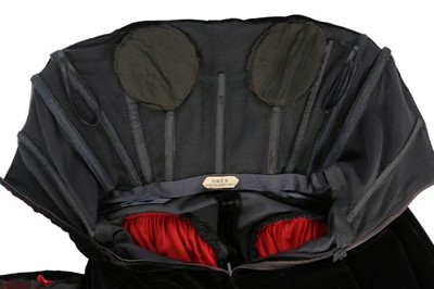 Lot 185 - A Madame Grès couture black velvet and chiffon...