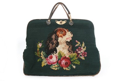 Lot 416 - A Berlin woolworked 'carpet' bag, 1860s