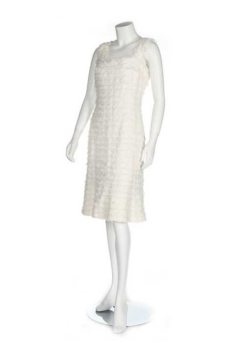 chanel tweed dress white Maria (WHITE) The Chanel Tweed Sequence Dress 2017 Chanel Documented White Fantasy