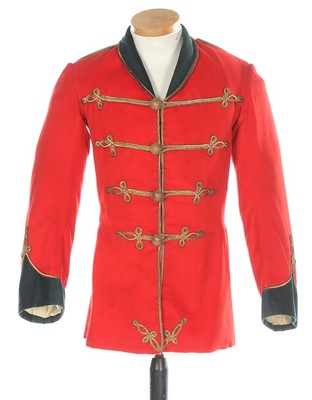 Lot 136 - A gentleman's military-style smoking jacket,...