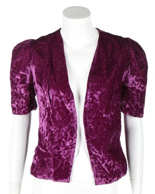 Lot 72 - A rare Beatle's Apple boutique purple embossed...