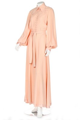 Lot 21 - An Ossie Clark for Radley pink moss crepe...