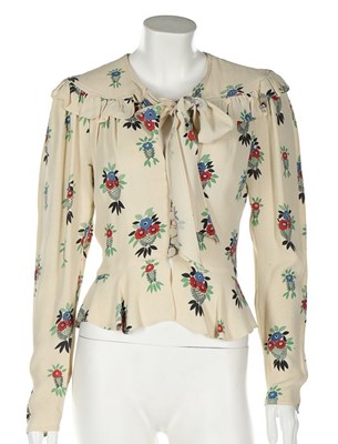 Lot 47 - An Ossie Clark for Radley printed moss crepe...