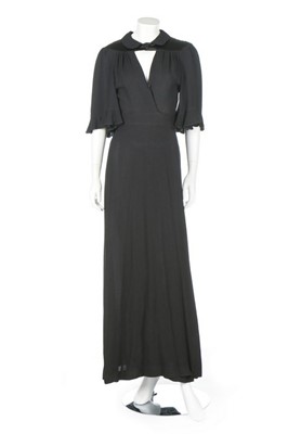 Lot 61 - An Ossie Clark for Radley black moss crêpe...