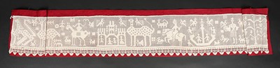 Lot 392 - Pulled and drawn threadwork panels, Italian,...