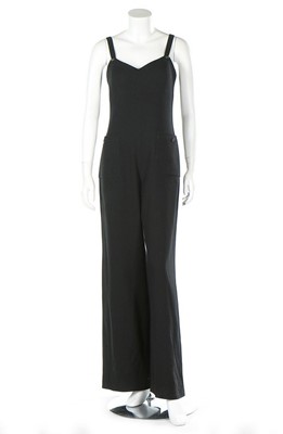 Lot 39 - A Chanel Boutique black wool jumpsuit, 1990s,...
