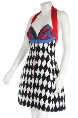 Lot 87 - A Gianni Versace harlequin print cotton...