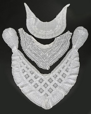 Lot 433 - Four whiteworked pelerines, fichus and capes,...