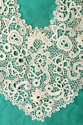 Lot 434 - Irish crochet collars and panels, late 19th...