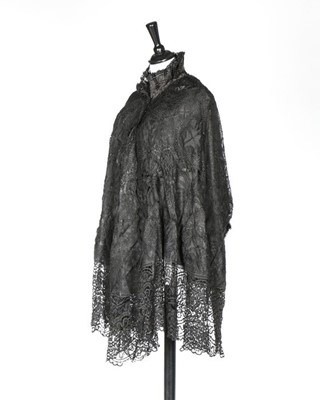 Lot 458 - A group of black lace, late 19th century,...