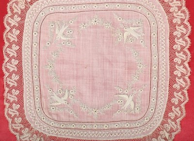Lot 463 - A group of handkerchiefs, mainly whitework...