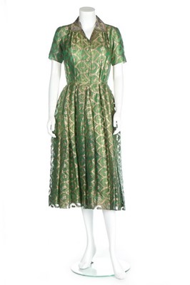 Lot 142 - A Christian Dior oriental brocade dinner dress,...