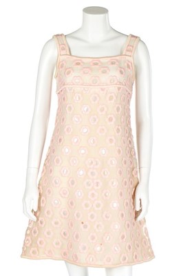 Lot 164 - A Courregès couture embroidered mini dress,...