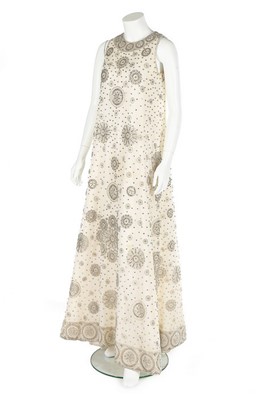 Lot 139 - A fine Mila Schön couture silver beaded and...