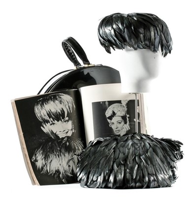 Lot 116 - Audrey Hepburn's Jacques Fath cockerel feather...