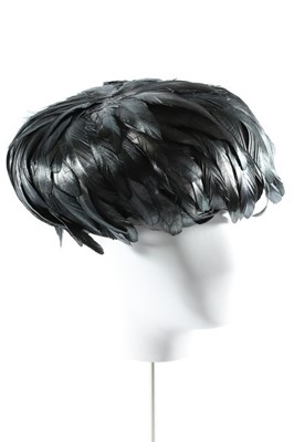 Lot 116 - Audrey Hepburn's Jacques Fath cockerel feather...