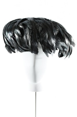 Lot 116 - Audrey Hepburn's Jacques Fath cockerel feather...