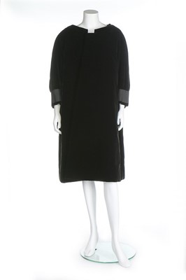Lot 133 - A Christian Dior couture black velvet tent...
