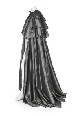 Lot 121 - A Christian Dior grey taffeta evening cape,...