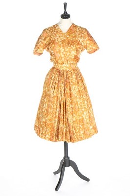 Lot 128 - An early Givenchy couture printed silk...