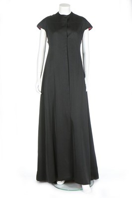 Lot 118 - A Christian Dior London black ottoman evening...