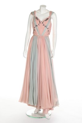 Lot 133 - A Germaine Lecomte couture pink and blue...