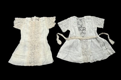 Lot 455 - A group of white cotton infant dresses, mainly...