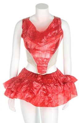 Lot 190 - A Vivienne Westwood red glazed organza 'Time...